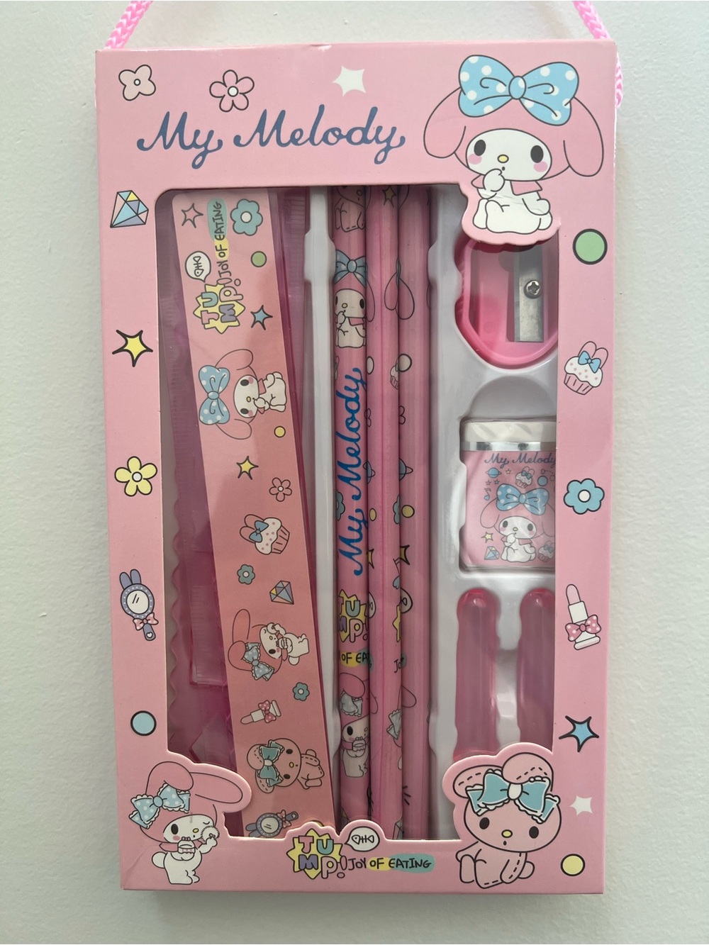 Sanrio My Melody Kids Stationery Set - Eraser Pencil Ruler Kit Party Favours